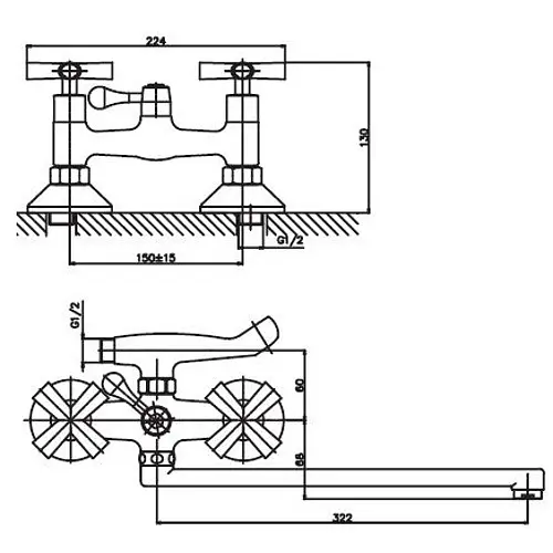Змішувач для ванни Haiba SENTOSA 006 HB0357 - фото 2