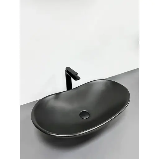 Умивальник VBI Turin black matt накладний VBI-011502, Чорний матовий - фото 1