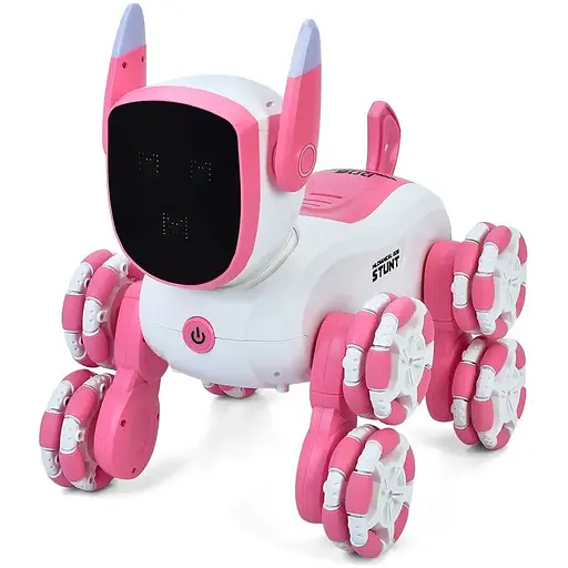 Радиоуправляемая игрушка Животное MD573A с музыкой, светом и программированием 36 см розовая