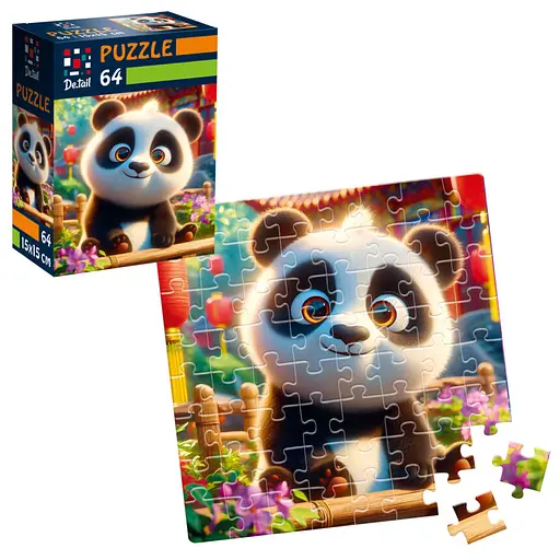 Пазли De.tail Усміхнена панда, 64 деталі, DT1234-10