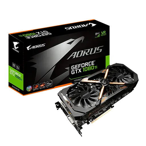 Видеокарта GeForce GTX 1080 Ti 11GB Gigabyte Aorus (GV-N108TAORUS-11GD) Б/У - фото 1