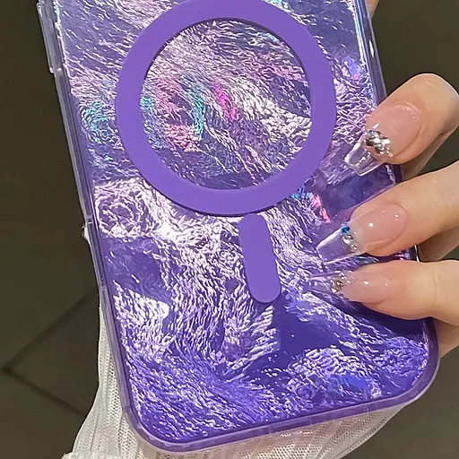 Чохол Epik TPU Shiny Mountain MagFit для Apple iPhone 16, 6.1 Purple - фото 2