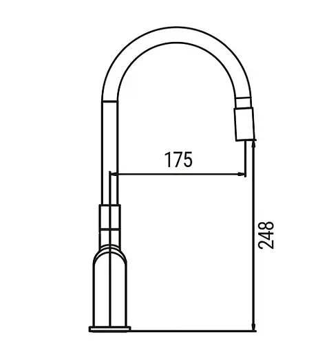 Змішувач для кухні Koer KB-70029-07 графіт (KR5500) - фото 2