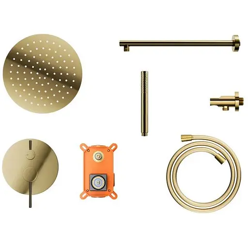 Душова система прихованого монтажу Corsan Lugo gold + BOX Z03MGL, Золотий - фото 1