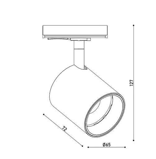 Светильник трековый однофазный KLOODI KD-GOLF 10W 3K BK - фото 2