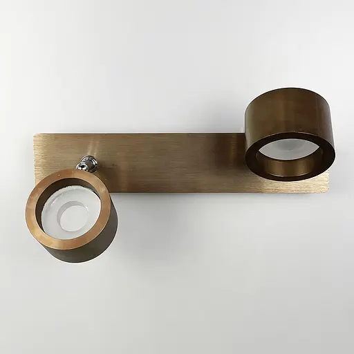 Світлодіодне коричневе бра Line F із двома регулюючими точками світла 32х17 см Арт. 8243/2 Coffee - фото 1