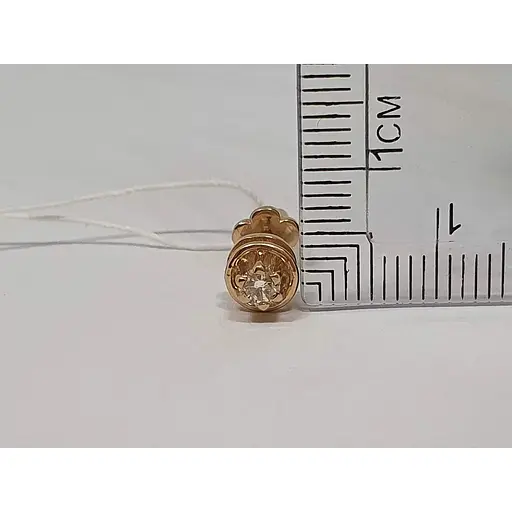 Золоті сережки-пусети Гаразд з діамантами. 3032433 - фото 5