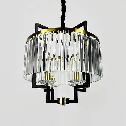 Элегантная люстра в стиле современной классики Ø 50х50 см Line F | Ст. MJ348-500 BK+CL - фото 6