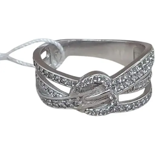 Серебряное кольцо Агни ИДЕАЛ с фианитами. 1155/1Р-CZ 17