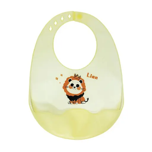 Дитячий силіконовий слюнявчик Mega Zayka MGZ-0618-3 на застібці - фото 1