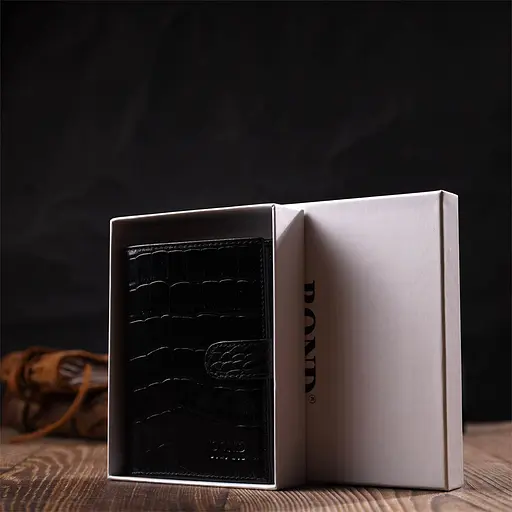 Кожаный мужской кошелек Bond 9.7х12.7х2 см acs0026931 - фото 10