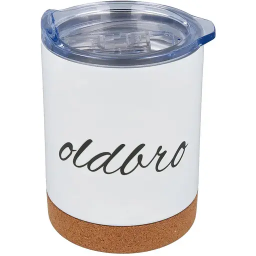 Кавовий кухоль OldBro для старого друга з корковим дном 360 мл White із нержавіючої сталі з подвійними стінками - фото 1