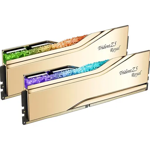 Модуль памяти DDR5 G.Skill Trident Z5 Royal 2x16GB 6400MHz Gold (F5-6400J3039G16GX2-TR5G) [148642] - фото 3