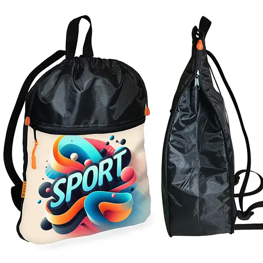 Рюкзак-мішок для взуття, спортивної форми Sport дитяча сумка для змінки з розширювачем (01432)