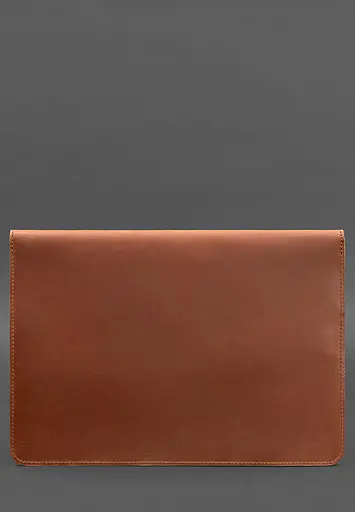 Кожаный чехол-конверт BlankNote на магнитах для ноутбука Универсальный Светло-коричневый Crazy Horse - фото 3