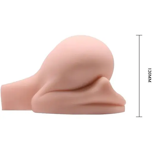 Мастурбатор с двойной вибрацией и двумя входами Crazy Bull BM-009115Z-1, Телесный - фото 9