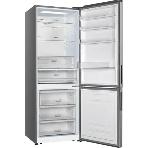 Холодильник Gorenje с нижн. мороз. камерой высота 200 см глубина 70 см 347(109) л А++ NF дисплей инвертор нерж. - фото 4