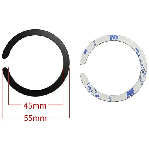 Стальная пластина DK для MagSafe Ring на скотче (Кольцо С / black) - фото 2