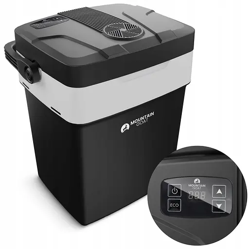 Холодильник туристический Mountain Goat 29 л электрический, переносной Black/White (P-5905973405140) - фото 1