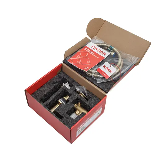 Гігієнічний душ прихованого монтажу Koer KB-23029-12 матове золото KR5504, Золотий - фото 2