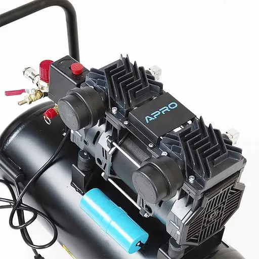 Компресор двоциліндровий безмасляний Apro OFE-24 1,5 кВт 240 л/хв 24 л 30412 - фото 10