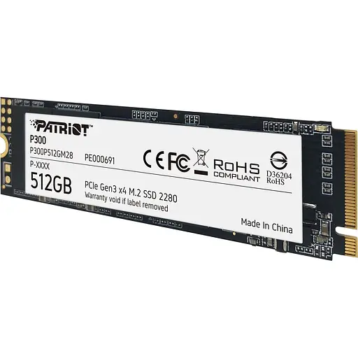 Накопитель SSD Patriot m.2 NVMe 512Gb P300 480 500 (P300P512GM28) Б/у - фото 3