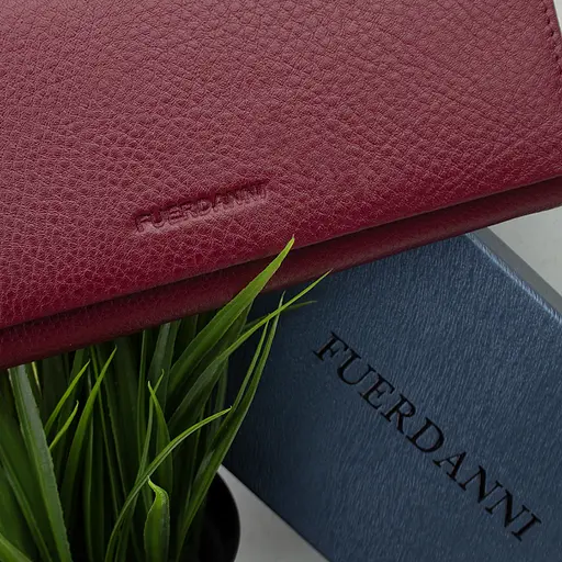 Гаманець жіночий шкіряний Fuerdanni 1180 бордовий на магнітах - фото 10