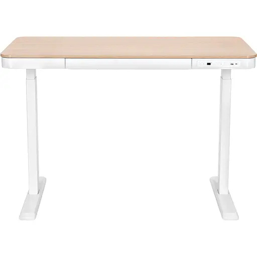 Стіл комп'ютерний 2E СЕ218D-MOTORIZED, регулювання висоти, електропривід 220В, (USB-A/USB-C), 72/120х118x60 см, бежевий - фото 4