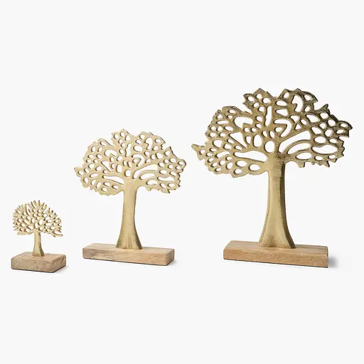 Декор алюмінієвий MBM HOME Дерево на підставці золотий 300х90х330 мм (DH-ST-39 L GOLD) - фото 7