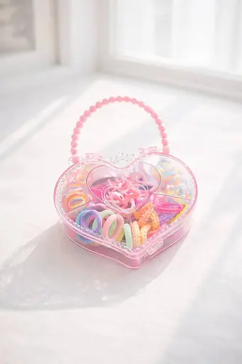 Набір аксесуарів для волосся в боксі серце 3 в 1 - фото 2