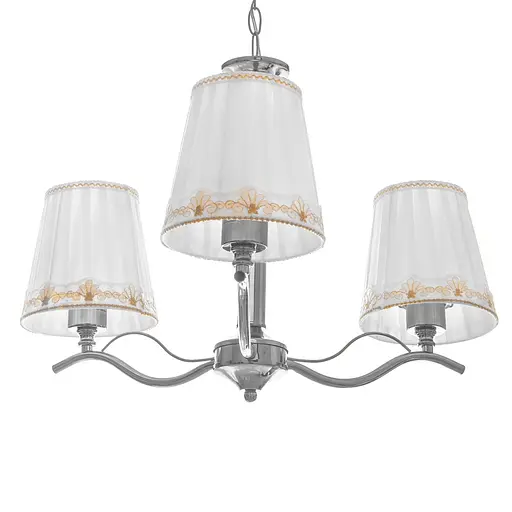 Люстра подвесная Brille прованс с абажуром E27 60W CH (BKL-656S/3) - фото 5