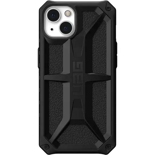 Оригінальний протиударний чохол UAG Monarch для iPhone 13 / iPhone 14 (6.1") Black Leather (113171114040)