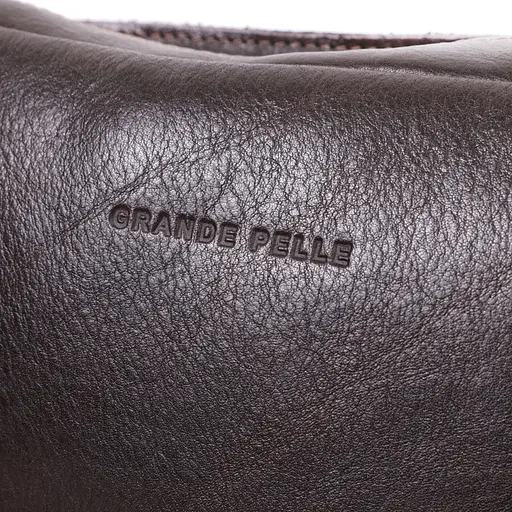 Кожаная мужская сумка GRANDE PELLE 20,5х14,5х6,5 см sum0026532 - фото 7