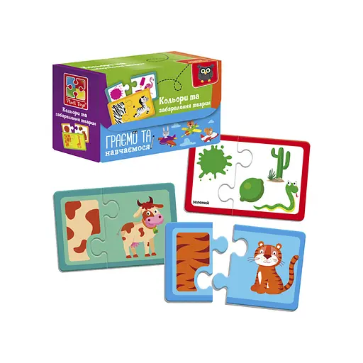 Пазлы Найди пару. Цвета и окраска животных VT5003-02 Укр - фото 2