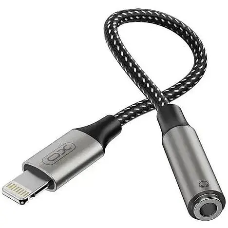 Переходник XO NB-R258C с Apple iPhone 5 6 7 8 11 на 3.5 мм адаптер