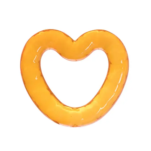 Прорізувач силіконовий 4005_помаранчеве сердечко