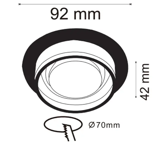 Світильник точковий Horoz Electric NANE чорний - фото 2