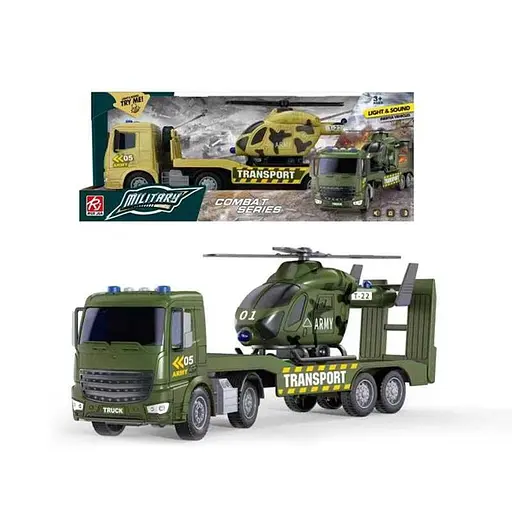 Трейлер з гелікоптером, звук, RJ3398 (В асортименті) - фото 2