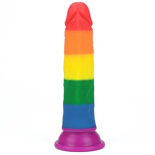 Фалоімітатор LoveToy Prider 7" 18.5 см райдужний