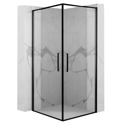 Душевая кабина Rea Abra 90x90 black mat REA-K5502, Черный матовый, Универсальная, прозрачная - фото 1