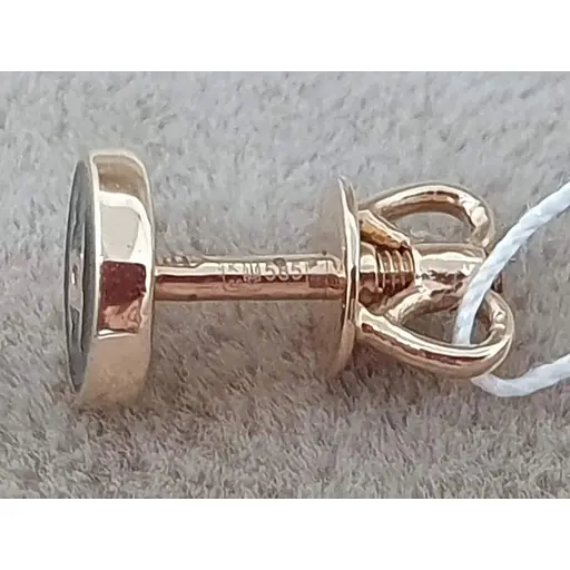 Золотая моносерьга-пуссета Favoritum с эмалью. 210103/1 - фото 4