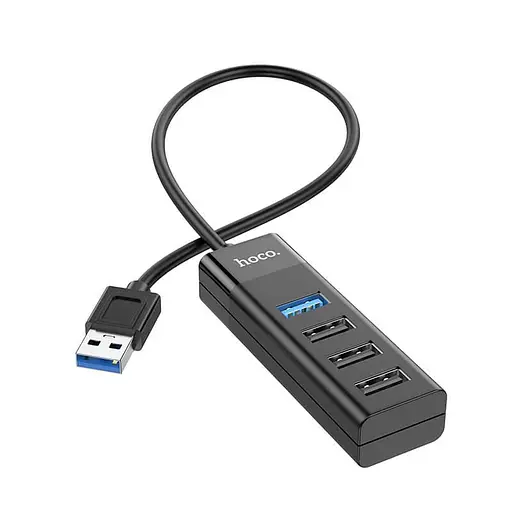 Hub-адаптер Hoco Usb Easy mix 4-in-1 converter HB25 Usb3.0+3xUsb2.0 - фото 7