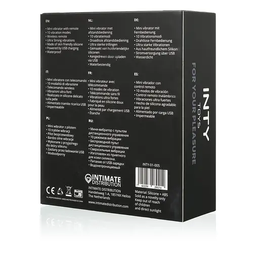 Міні-вібратор Inty Toys Pulse 12 см (чорний) - фото 9