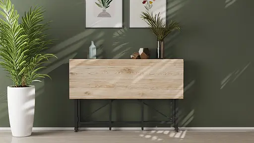Стіл-книжка трансформер Оріон 3 Ferrum-decor 750x1150x880 Чорний метал ДСП Дуб Сан-Марино 16 мм (FRD-105082) - фото 3