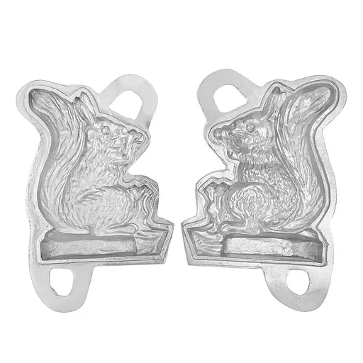 Форма алюминиевая "Белочка с орешком" для выпечки праздничного цельного кекса 27х17х9 см, Kitchette Серый 85356 - фото 1