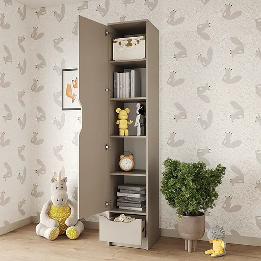 Пенал закрытый 1Д1Ш Лилу 40x40x210 см Кашемир (MBS-1312) - фото 3