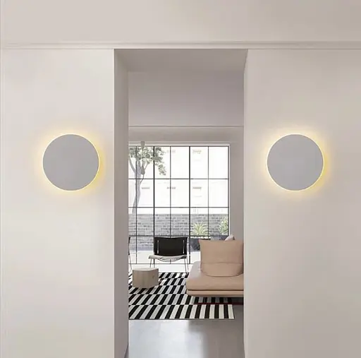 Настінний світильник-коло в білому корпусі Арт. AL8100 білий Line F - фото 3