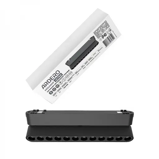 Светодиодный магнитный трековый светильник Ardero MGU400F Ultra 12W 4000К черный (80132)