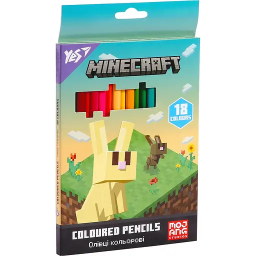Олівці кольорові Yes Minecraft Spring 18 кольорів (290773) - фото 2