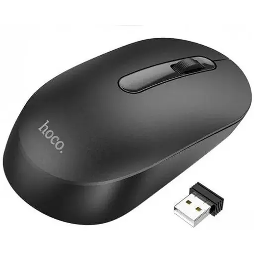 Комп'ютерна миша Hoco GM14 Platinum 2.4G business wireless mouse чорний - фото 1